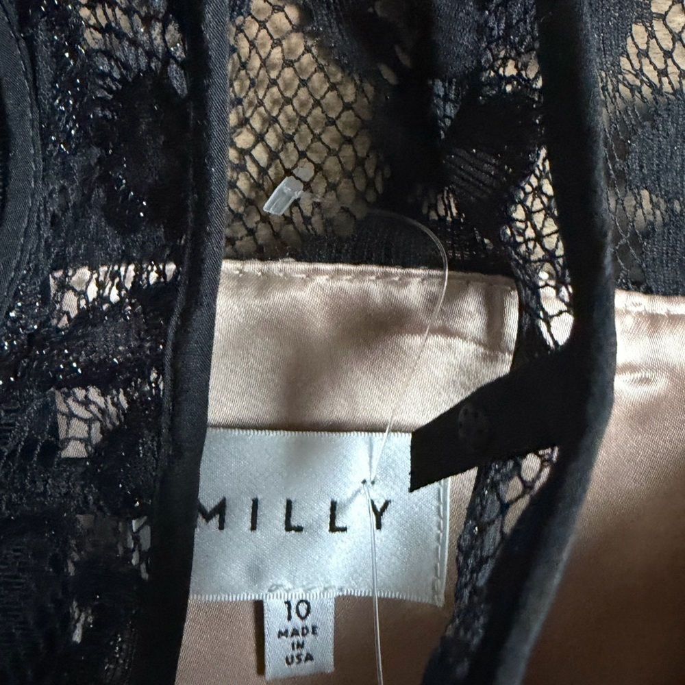 Milly Black and Cream Lace Dress sz 10 - Picture 2 of 4